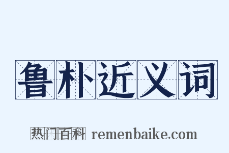 鲁朴近义词是什么意思的图片